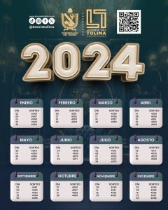 Calendario sorteo 2024