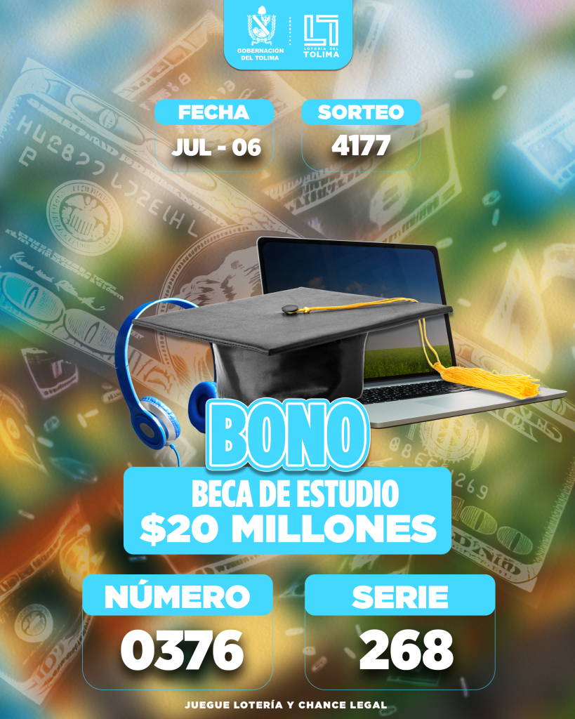 4177 En Julio Bono BECA DE ESTUDIO POR Por 20 Millones